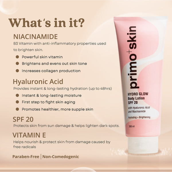Primo+Skin Hydro Glow Body Lotion (SPF 20) 300ml