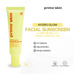 Primo+Skin Hydro Glow Facial Sunscreen (SPF 50 PA++++) w/ Hyaluronic Acid 50g