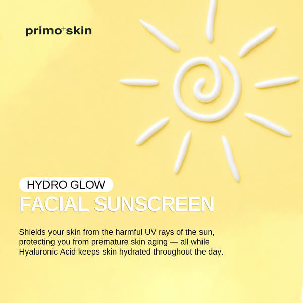 Primo+Skin Hydro Glow Facial Sunscreen (SPF 50 PA++++) w/ Hyaluronic Acid 50g