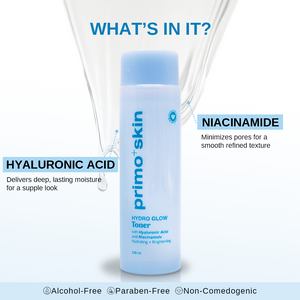 Primo+Skin Hydro Glow Toner w/ Hyaluronic Acid And Niacinamide 120ml