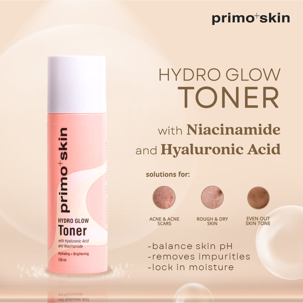 Primo+Skin Hydro Glow Toner w/ Hyaluronic Acid And Niacinamide 120ml