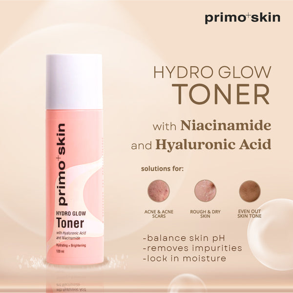 Primo+Skin Hydro Glow Toner w/ Hyaluronic Acid And Niacinamide 120ml
